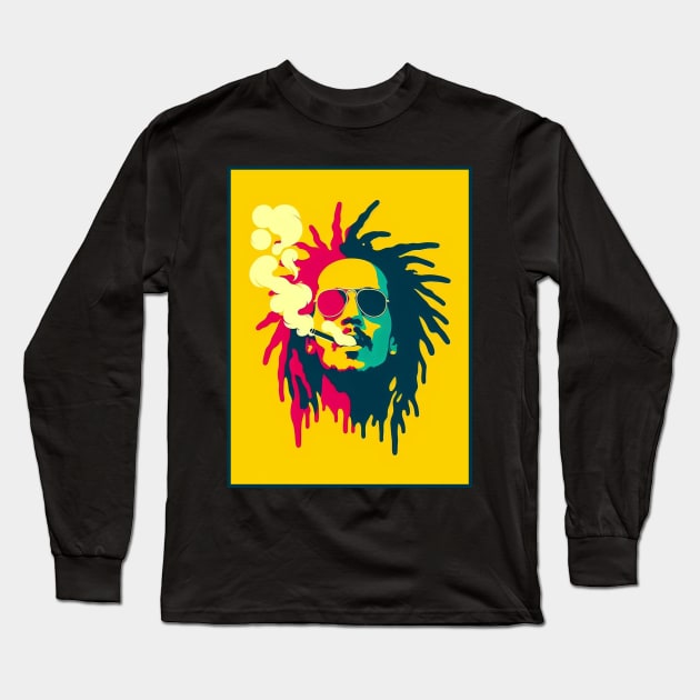 marley portrait Long Sleeve T-Shirt by Anthony88